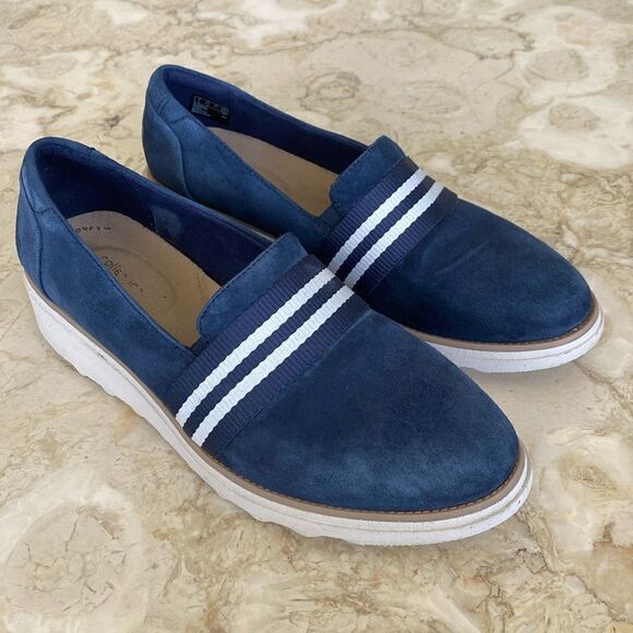 Clarks Ultimate Comfort Collection Leather Nautical Slip On Shoes - Picture 2 of 12